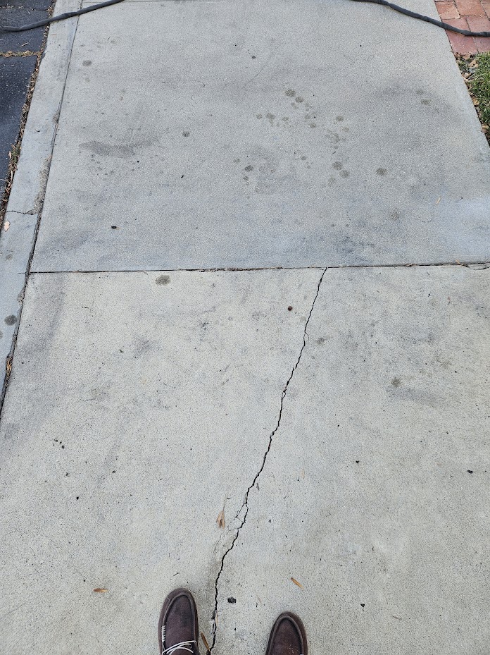 Sidewalk before cleaning